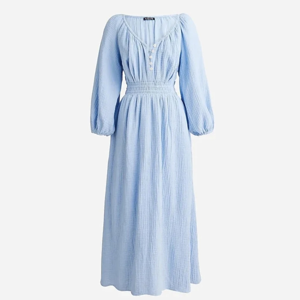 JCrew light blue NWT Midi gauze dress